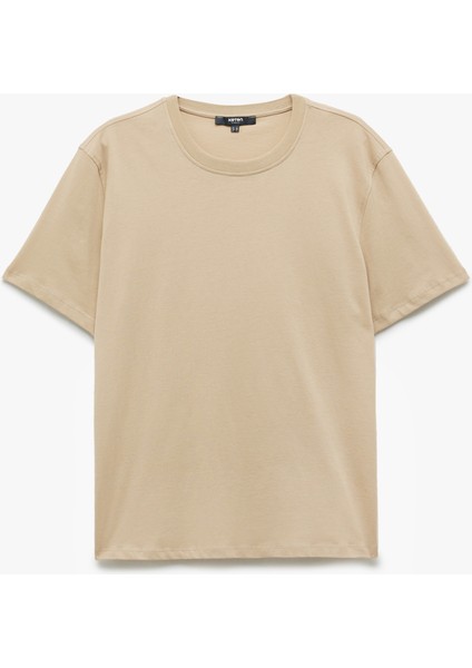 Pamuklu Kısa Kollu Bisiklet Yaka Erkek Basic Tişört modelleri