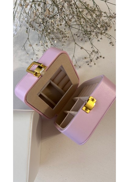 Takı Kutusu Pembe Renk Seyahat Boy modelleri