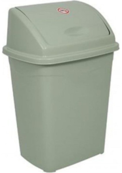 Kapaklı 16 Litre Plastik Çöp Kovası, Gri, Pratik ve Şık Tasarım