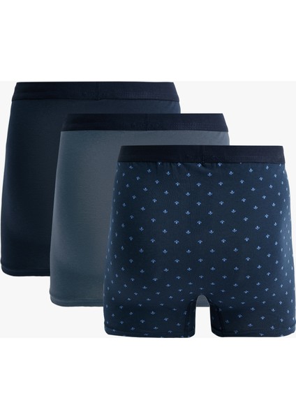 Pamuklu Desenli 3'lü Boxer Seti modelleri