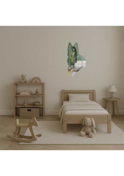 Modern Köpek Silüet Dekoratif Aynalı Tablo - 12611-1298 fırsatları