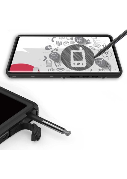 Galaxy Note 20 Ultra Kılıf 1-1 Su Geçirmez Kılıf-Siyah indirimleri