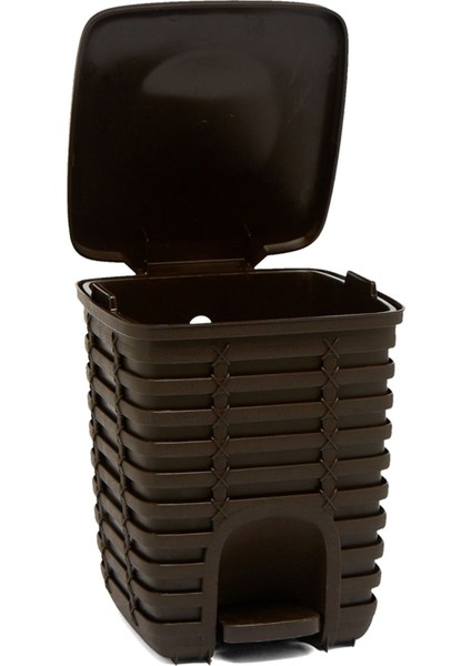 Kare Çöp Kovası, Pedallı, 9 L, Kahve Rengi, Şık ve Pratik Tasarım fiyatları