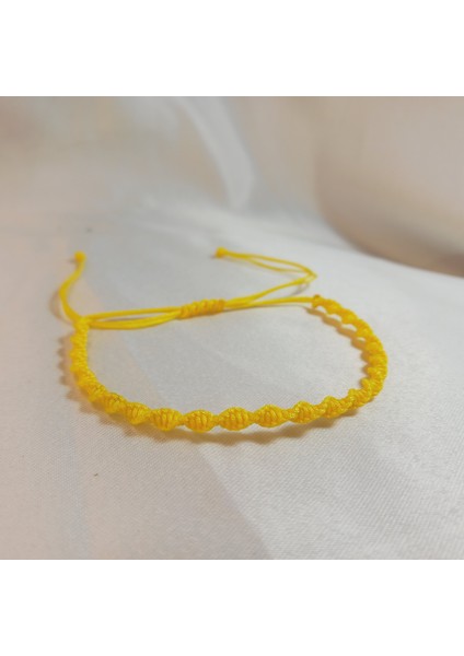 Sarı Spiral Makrome Örgü İp Bileklik, Suya Dayanıklı Makrome Bileklik, Asansörlü Ayarlanabilir El Yapımı Unisex Bileklik, Makrome Bileklik, Örgü Bileklik, İp Bileklik, Hediyelik Takı modelleri