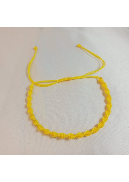 Sarı Spiral Makrome Örgü İp Bileklik, Suya Dayanıklı Makrome Bileklik, Asansörlü Ayarlanabilir El Yapımı Unisex Bileklik, Makrome Bileklik, Örgü Bileklik, İp Bileklik, Hediyelik Takı fırsatları