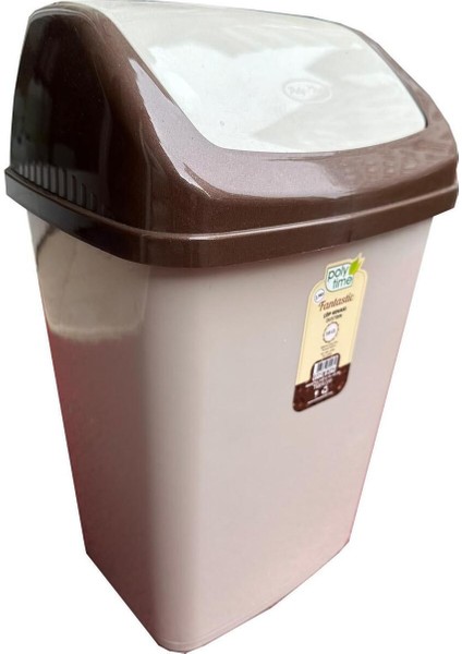 Sallanır Kapaklı Çöp Kutusu, 20L, Krem, Ofis, Banyo, Mutfak, Bahçe, 47X30X23 cm fiyatları