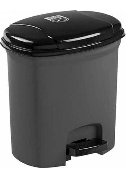 3 Lt Pedallı Plastik Çöp Kovası Siyah