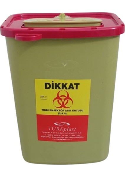 Turuncu 2,4 Lt Tıbbi Atık Kutusu 10 Adet, Hijyenik ve Kullanışlı Çözüm fırsatları