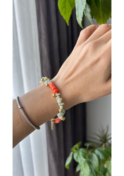 Amazonit Mercan Bileklik modelleri