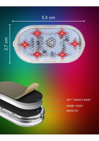 Mini 6 LED Dokunmatik Rgb Şarjlı Ayak Altı ve Torpido Işık Gri fiyatları