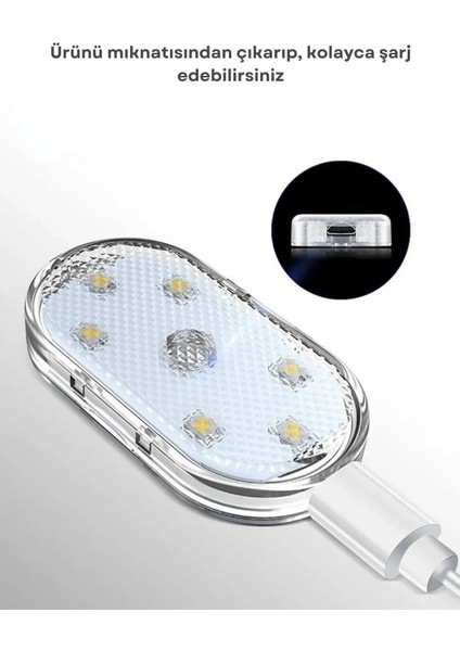 Mini 6 LED Dokunmatik Rgb Şarjlı Ayak Altı ve Torpido Işık Gri fırsatları