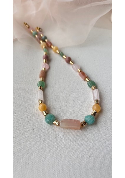 Karışık Doğaltaş Kolye