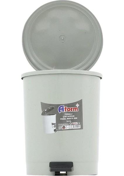 Gri 6 Litre Pedallı Çöp Kovası, 23X26 Cm, Dayanıklı ve Kullanışlı Tasarım