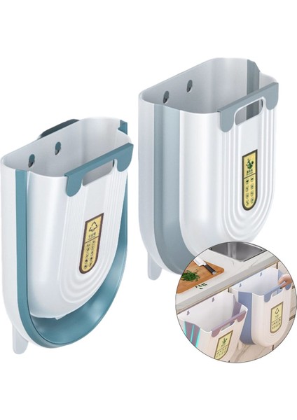 Katlanabilir Körüklü Mutfak Çöp Kovası Çok Renkli (5024)