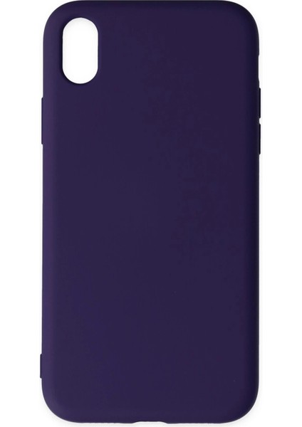 iPhone Xr Kılıf Nano Içi Kadife Silikon - Mor - 13319-9456