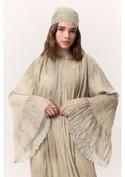 Desenli Crushlı Katlı Elbise Ruby modelleri