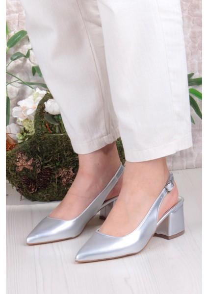 110-420 Fls Arkası Açık Kalın Topuk Klasik Kadın Ayakkabı fiyatları