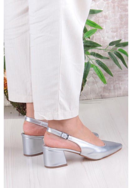 110-420 Fls Arkası Açık Kalın Topuk Klasik Kadın Ayakkabı fırsatları