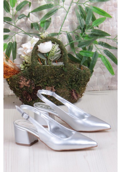 110-420 Fls Arkası Açık Kalın Topuk Klasik Kadın Ayakkabı indirimleri