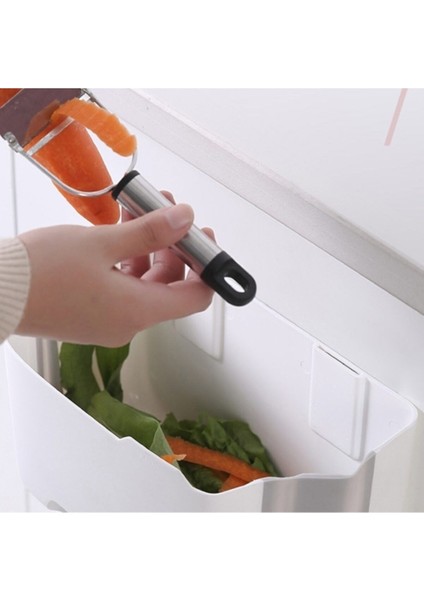 Portatif Katlanabilir Askılı Çöp Kutusu, Beyaz, Ev ve Araç Için Pratik ve Şık R-8046 modelleri