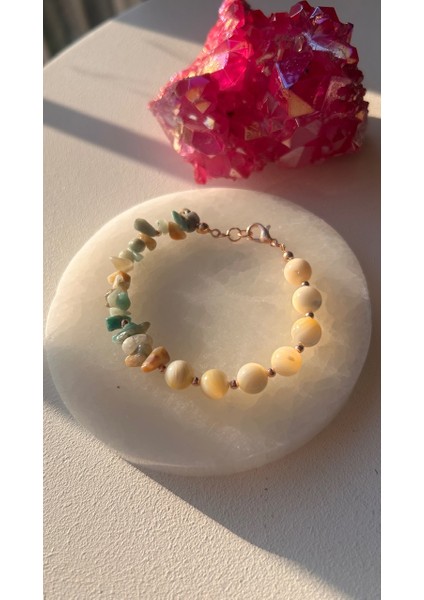 Sedef Amazonit Bileklik