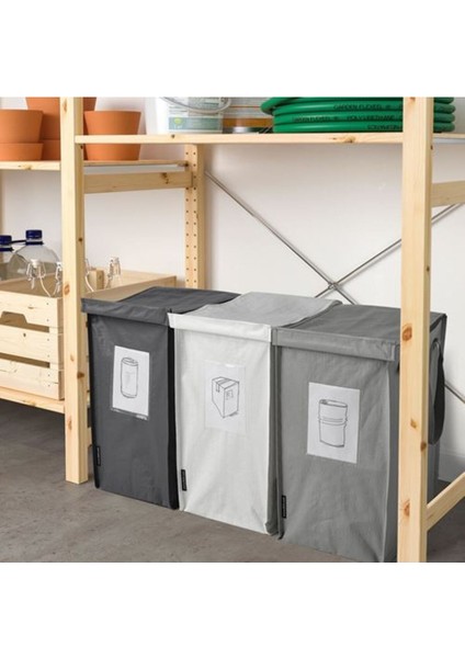 Çok Renkli Atık Ayırma Torbası, 35 Lt, Beyaz, Koyu Gri, Açık Gri, Dayanıklı fiyatları