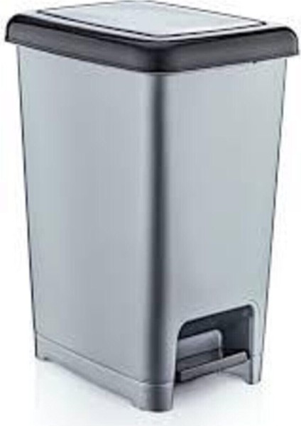 15 Lt Slim Pedallı Gri Çöp Kovası, Pratik ve Şık Temizlik Çözümü