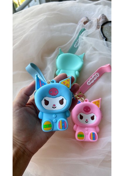 Kuromi Anahtarlık Cüzdan Mavi