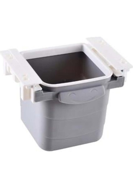 Renkli Mini Masa Çöp Kovası, Tezgah Altı Geri Çekilebilir, Yapışkanlı, Görünmez Bölme