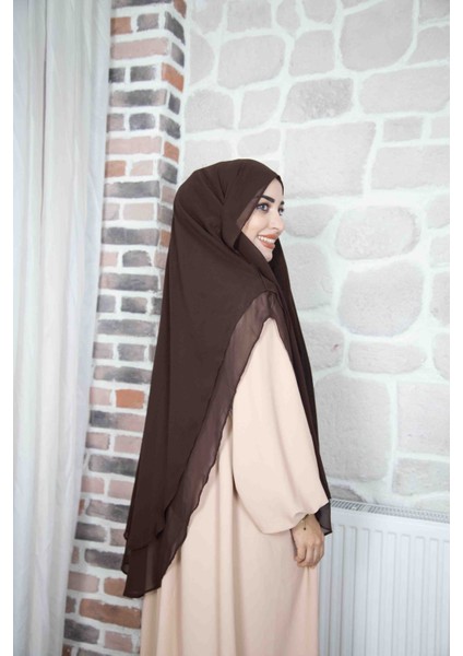 Gölgeli Sufle Hijap Khimar Tesettür Hazır Türban Şal fırsatları