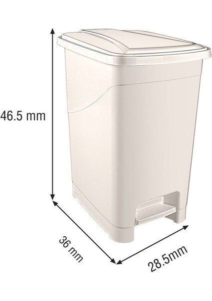 25 Litre Iç Kovalı Slim Pedallı Beyaz Çöp Kovası modelleri