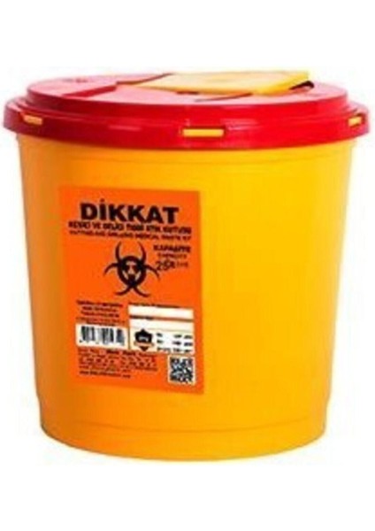 Sağlık Atık Kovası 5 Lt, 10 Adet, Güvenli Atık Toplama Seti