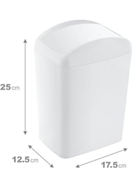 Soft Çöp Kutusu Döner Kapak 5 Lt, Beyaz, Çok Renkli, Yeni Tasarım fiyatları