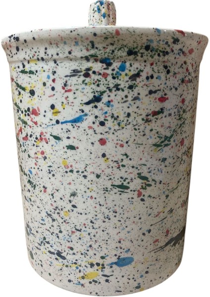 Renkli Desenli Seramik Tekli Çöp Kovası, Şık ve Fonksiyonel Tasarım fiyatları