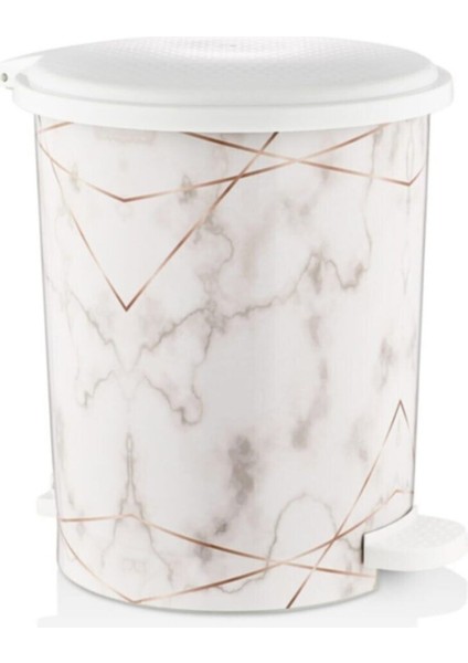 Renkli Desenli Pedallı Çöp Kovası, 22 Litre, Şık ve Fonksiyonel Tasarım