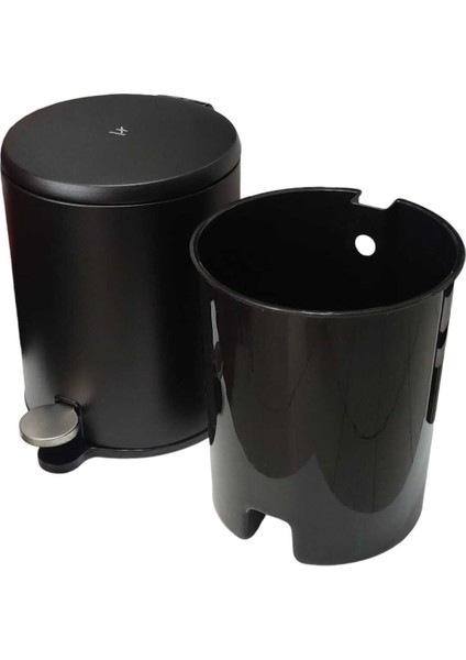 6l Mat Siyah Çelik Çöp Kovası, Modern ve Şık Tasarım modelleri
