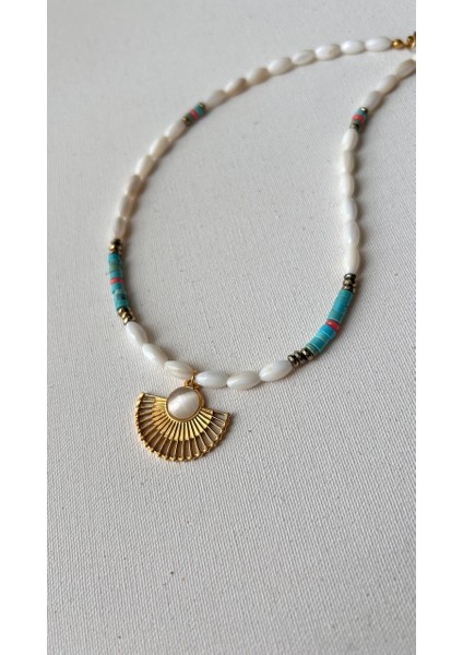 Sedef Turkuaz Kolye