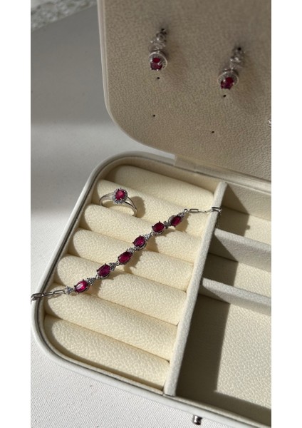 925 Ayar Gümüş Yakut Bileklik fiyatları