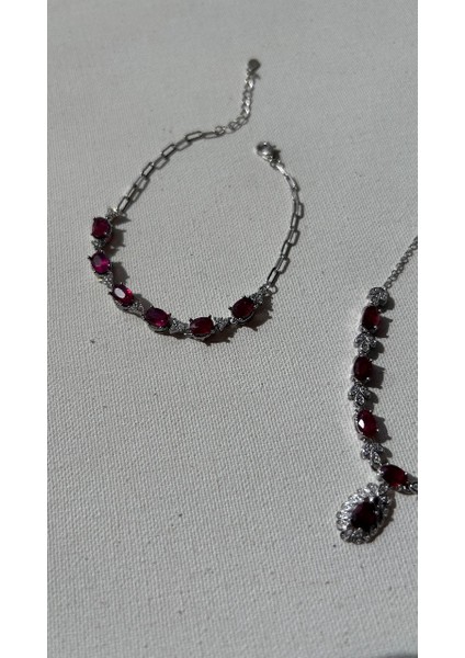 925 Ayar Gümüş Yakut Bileklik modelleri