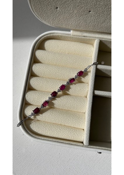 925 Ayar Gümüş Yakut Bileklik indirimleri