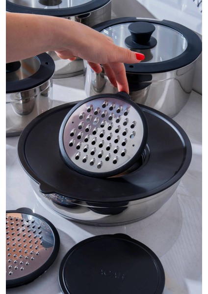 12 Parça Çelik Tencere Seti, Dayanıklı ve Şık Mutfak Gereçleri indirimleri