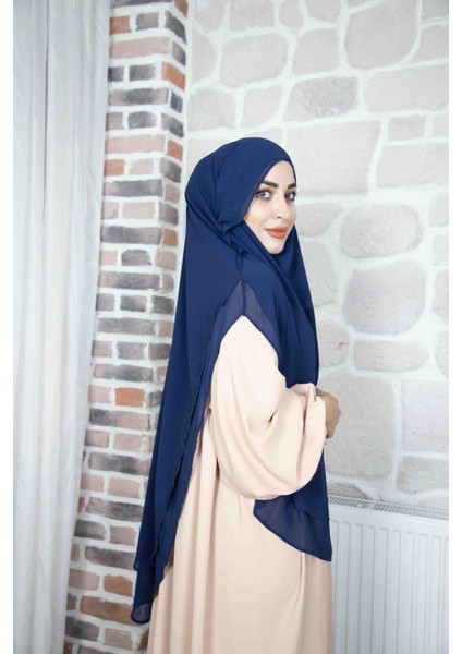 Gölgeli Sufle Hijap Khimar Tesettür Hazır Türban Şal fiyatları