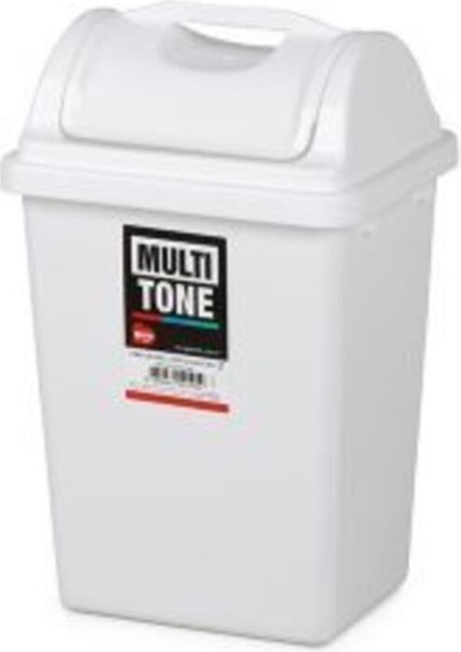 7,5 Litre Köşeli Itme Çöp Kovası No:2, Beyaz, Kullanışlı ve Şık Tasarım