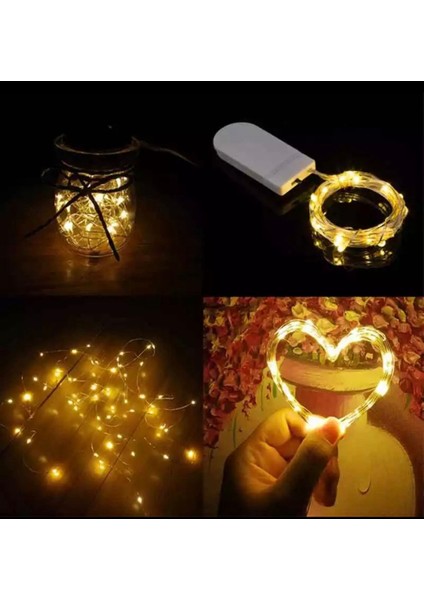 Kendinden Pilli Mini Peri LED Işık, 3 Metre Boyut, Sarı Renk