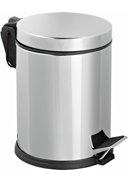 Krom Kaplamalı Paslanmaz Metal Pedallı 5 Lt Çöp Kutusu