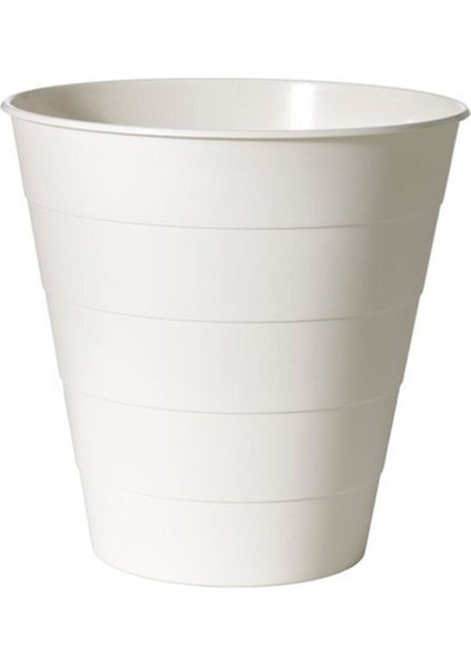Beyaz 10 Lt Plastik Çöp Kovası, 28 cm Yüksekliğinde ve Çapında, Şık ve Kullanışlı Tasarım