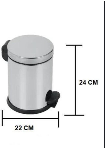 Paslanmaz Çöp Kovası, Pedallı, 3 Litre, Şık ve Dayanıklı Tasarım fiyatları