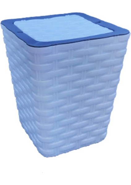 Kare Itme Kapaklı Plastik Çöp Kutusu 2,5 Litre, Şık ve Kullanışlı Tasarım