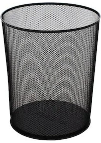 Şık Siyah Metal Ofis Çöp Kovası, Pratik ve Dayanıklı Tasarım