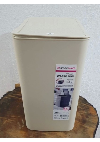 8,5 Litre Bas Aç Kapaklı Temizlik Çöp Kovası, Krem Renk fiyatları